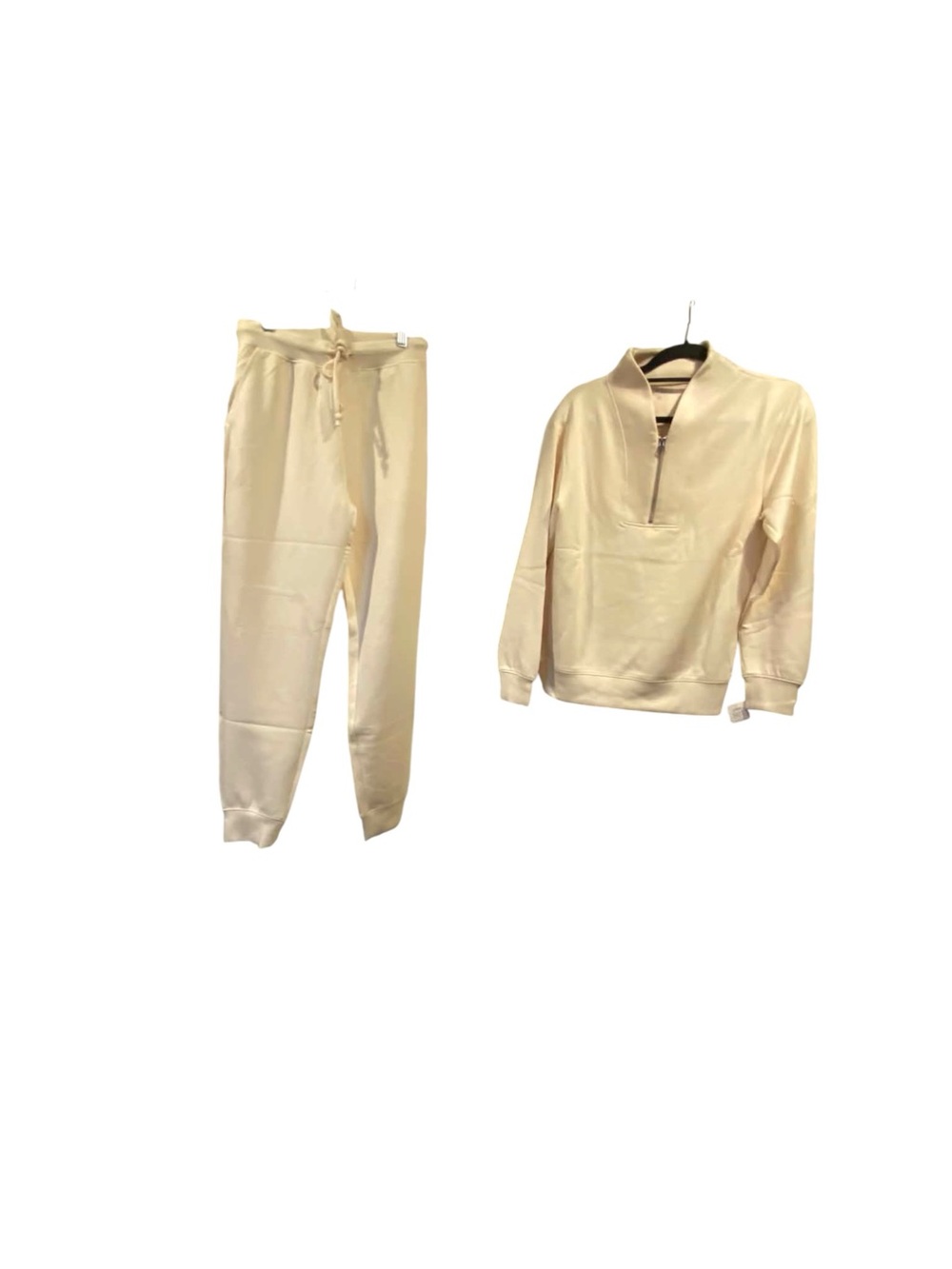 NWT Softies Dream Tech 1/4 Zip Jogger Set Size XS ALMOND